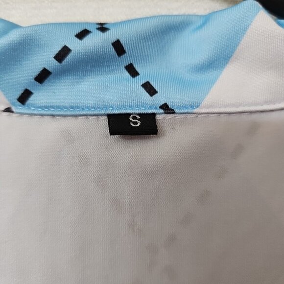 Womens Sz Small Sonoven Argyle Print Top Clueless Preppy Tenniscore Athileisure - Picture 5 of 7